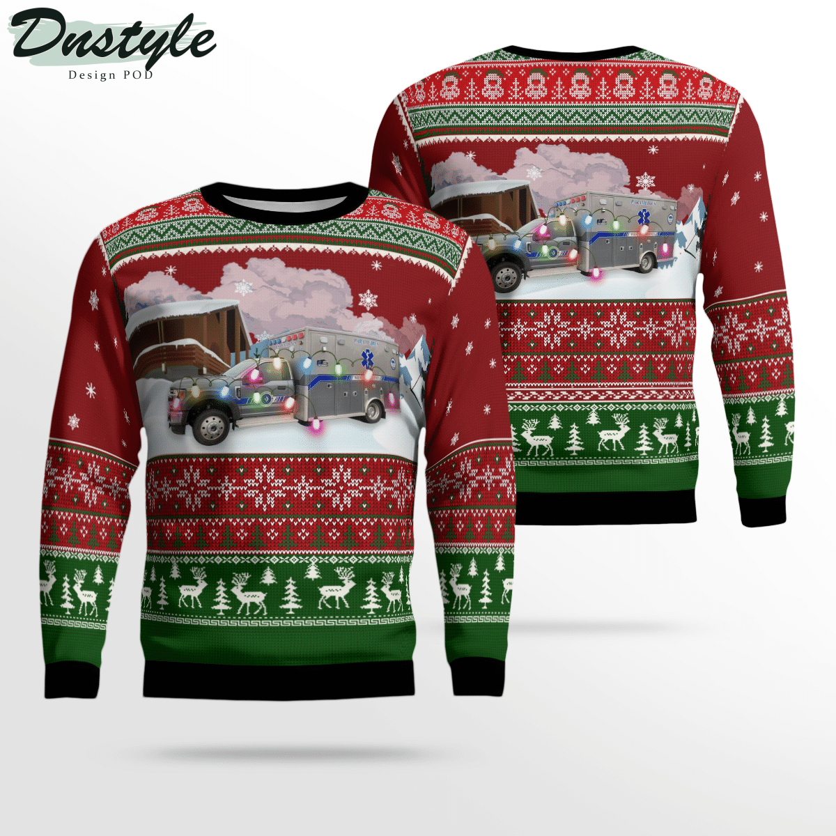 Iowa West Des Moines Emergency Medical Services Ugly Christmas Sweater