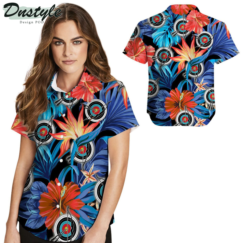 Archery Tropical Leaves Hawaiian Shirt