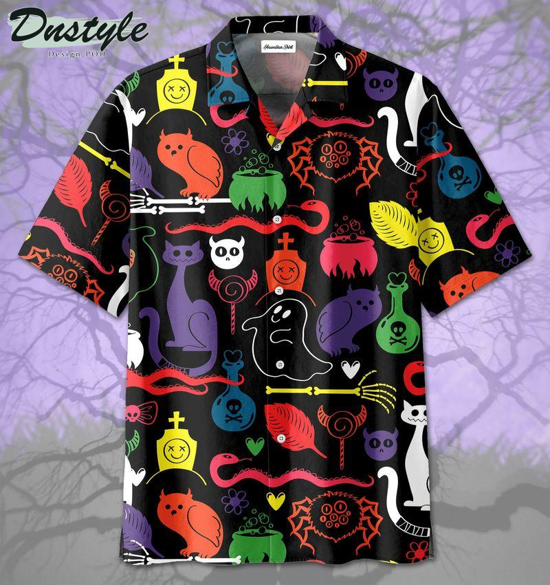 Colorful Pattern Halloween Hawaiian Shirt