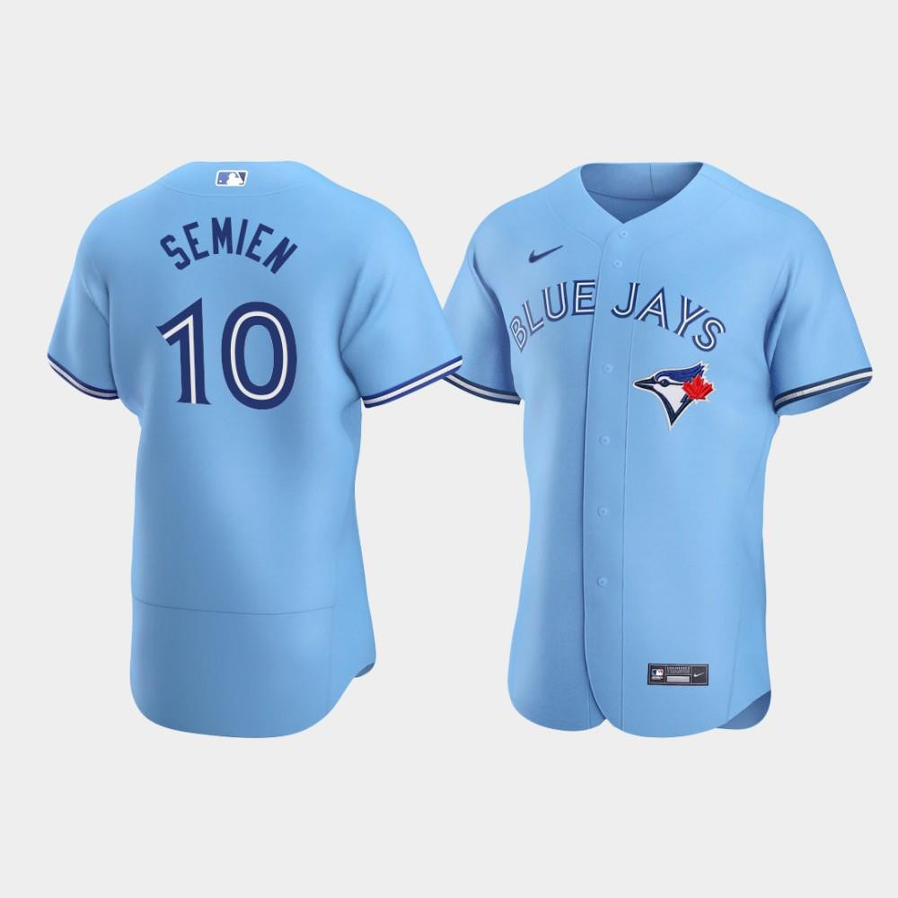 Marcus Semien #10 Toronto Blue Jays Light Blue Alternate Jersey MLB Jersey