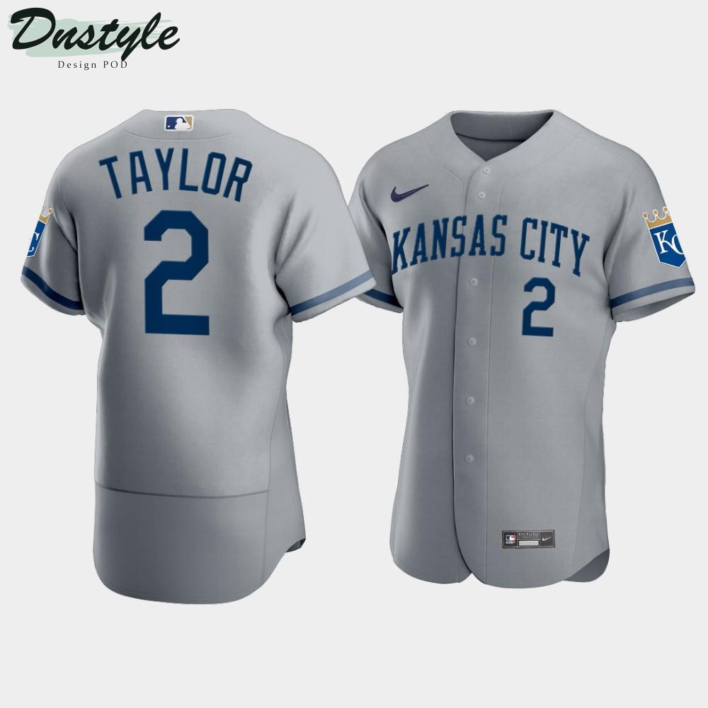 Men's Kansas City Royals Michael A. Taylor #2 2022 Gray Jersey MLB Jersey