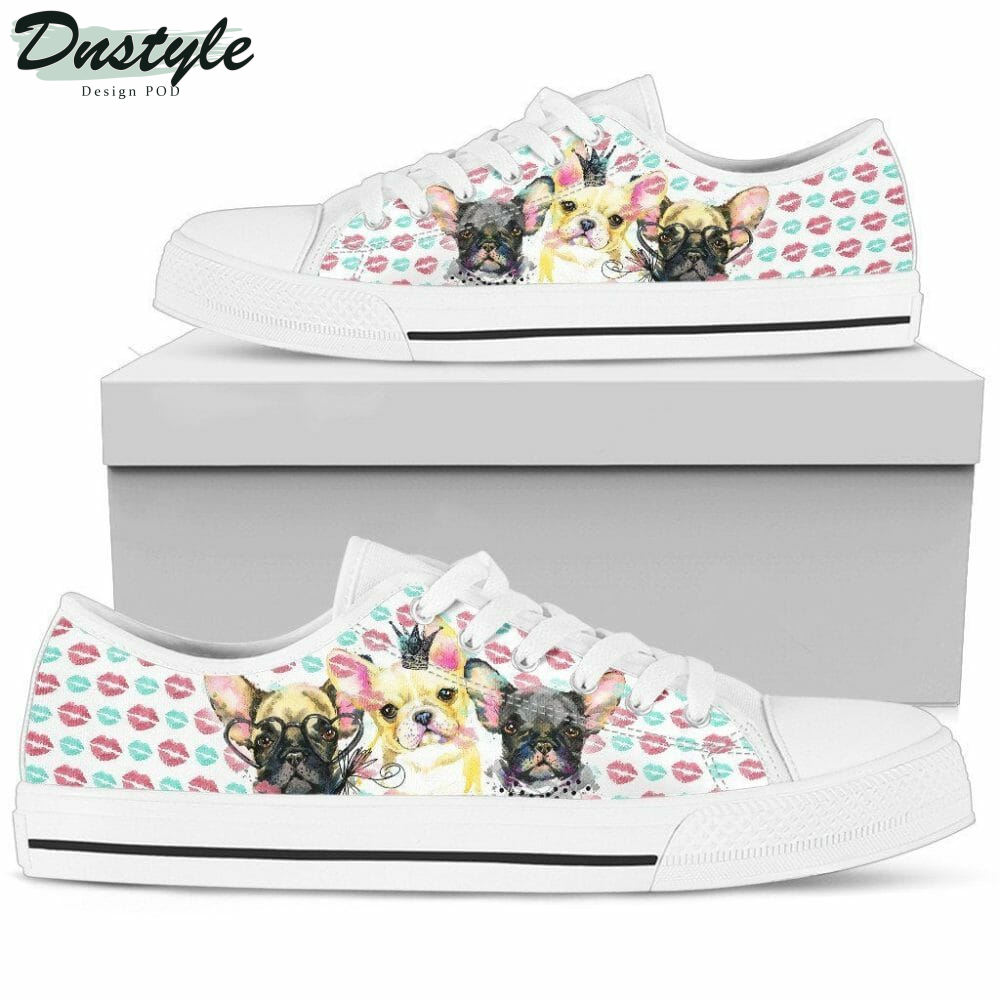 Cute French Bulldog Low Top Shoes Sneakers