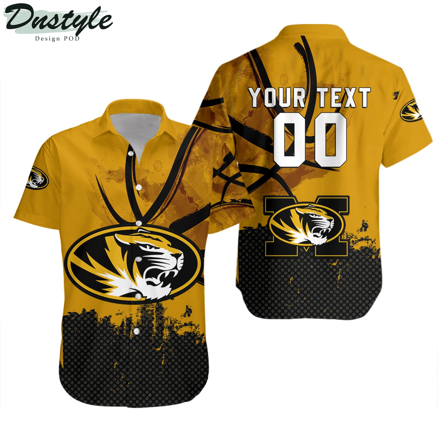 Missouri Tigers Basketball Net Grunge Pattern Hawaii Shirt