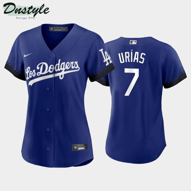 2021 City Connect Dodgers #7 Julio Urias Royal Women’s Jersey MLB Jersey