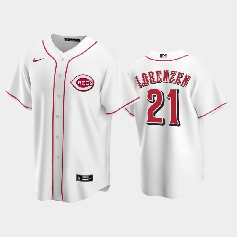 Home Reds #21 Michael Lorenzen White Jersey MLB Jersey