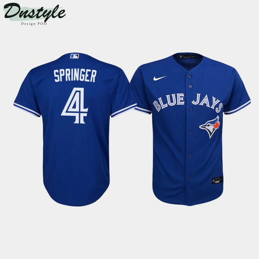 Youth Toronto Blue Jays George Springer #4 Royal Alternate Jersey MLB Jersey
