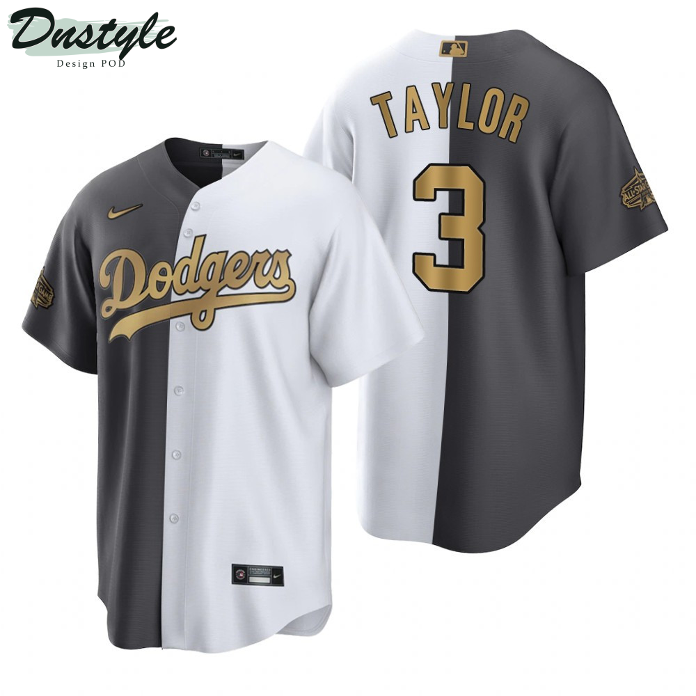 Los Angeles Dodgers Chris Taylor White Charcoal 2022 All-Star Game Split Jersey