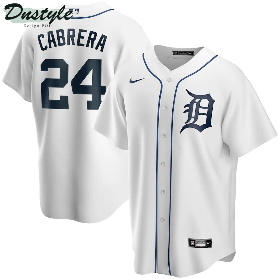 Men's Detroit Tigers Miguel Cabrera Nike White Home Replica Player Name Jersey