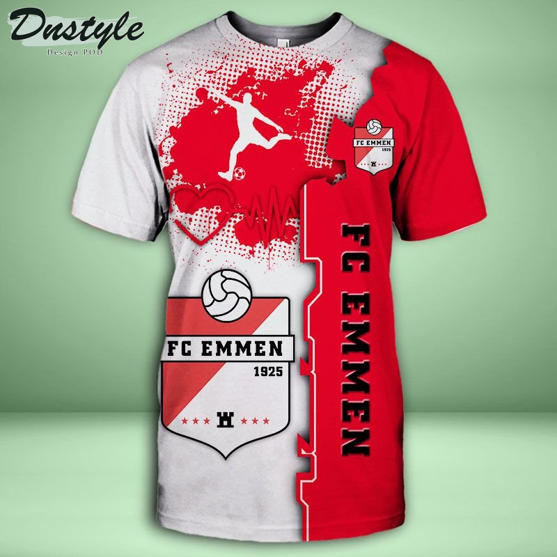 FC Emmen T-shirt met capuchon en all-over print