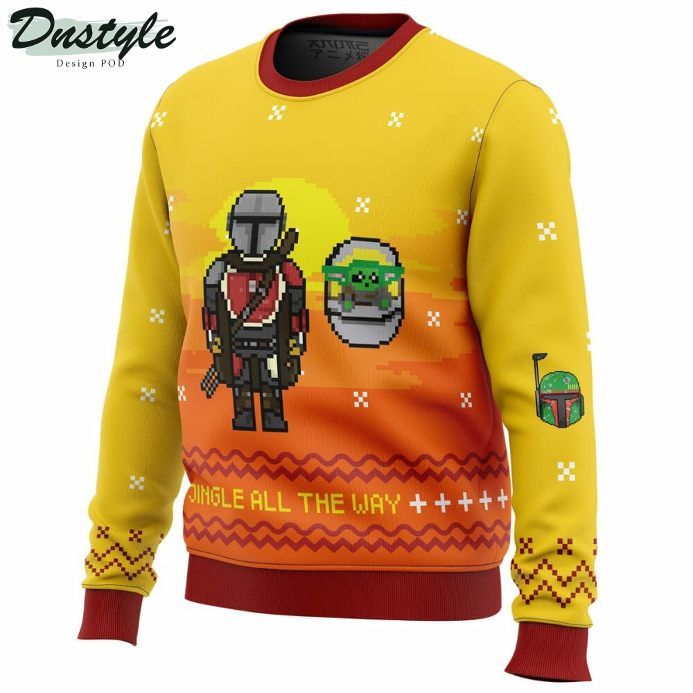 Jingle All The Way Mandalorian Ugly Christmas Sweater