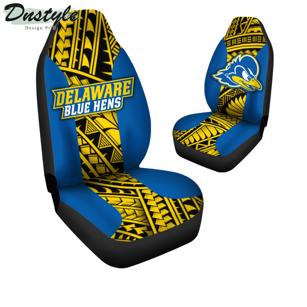 Delaware Blue Hens Polynesian Car Seat Cover