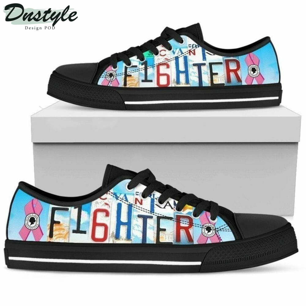 Breast Cancer Fighter Low Top Shoes Sneakers