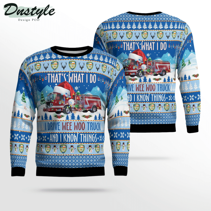 Houston Fire Department That's What I Do Ugly Merry Christmas Sweater