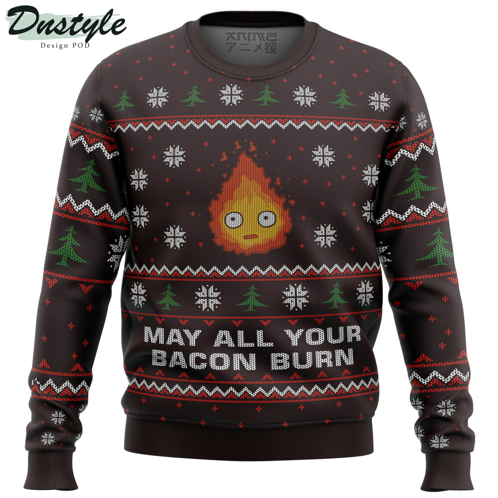 Ghibli May All Your Bacon Burn Ugly Christmas Sweater