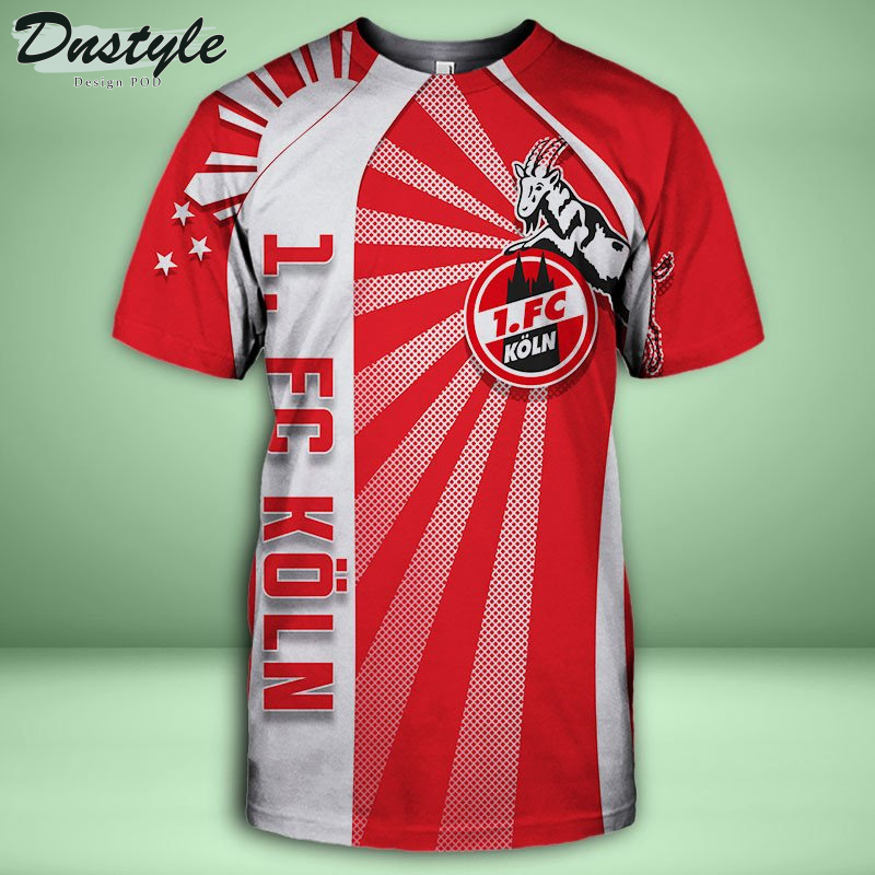 1. FC Köln Allover bedrucktes Hoodie-T-Shirt