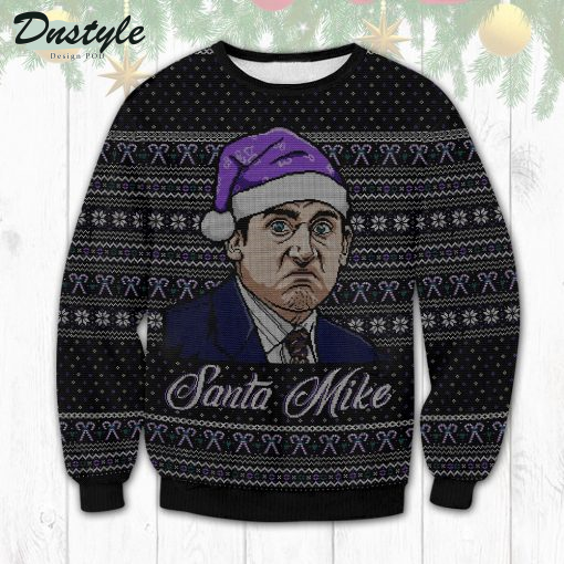 Santa Mike The Office Black Ugly Sweater