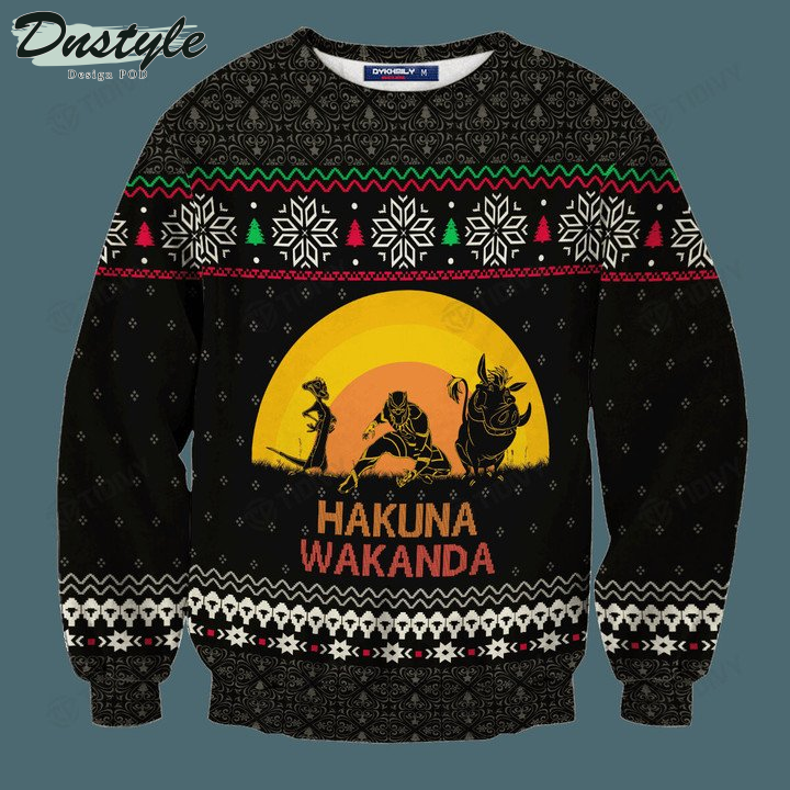 Hakuna Wakanda The Lion King Ugly Christmas Sweater