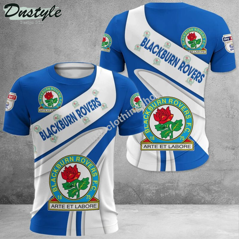 Blackburn Rovers 3d all over printed hoodie tshirt