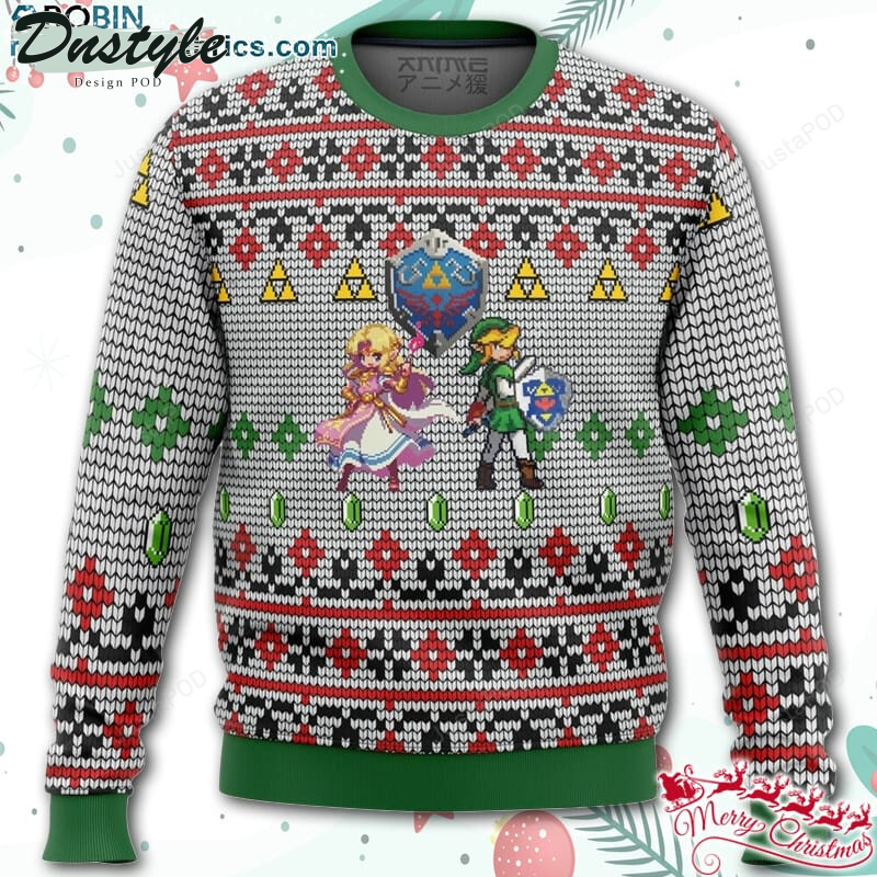 Zelda and Link Ugly Christmas Ugly Christmas Wool Sweater