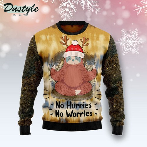 Sloth Mandala Ugly Christmas Sweater