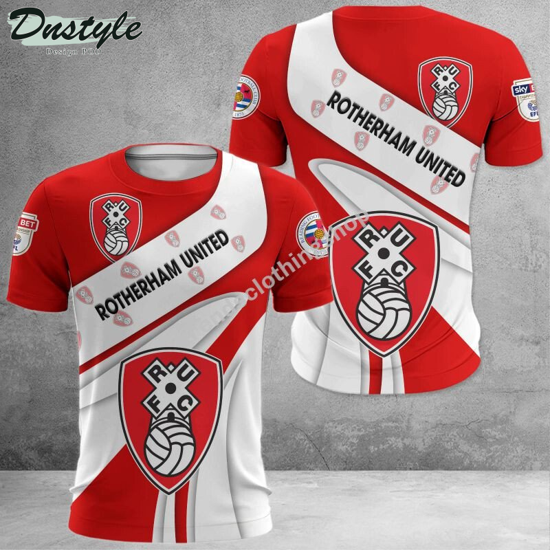 Rotherham United 3d all over printed hoodie tshirt
