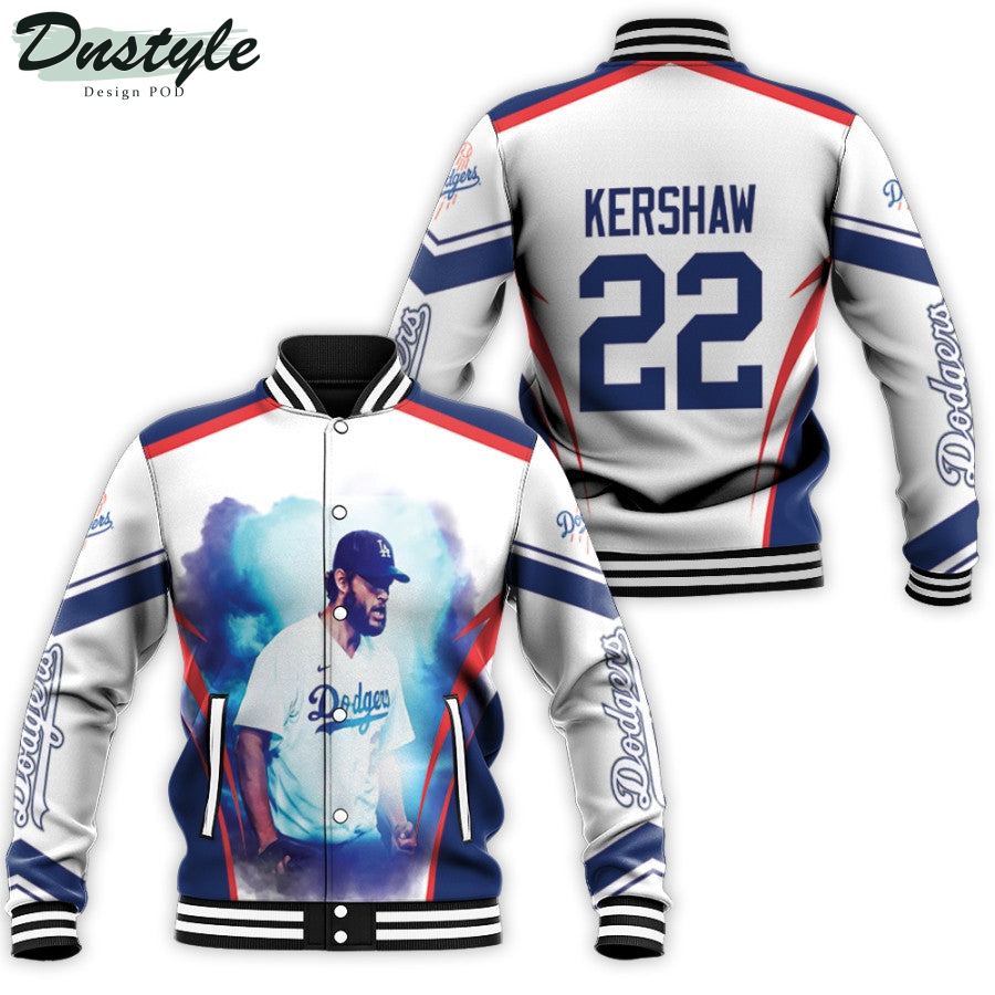 Los Angeles Dodgers Clayton Kershaw 22 MLB Team White Jersey Baseball Jacket