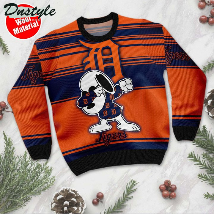 Snoopy Love Detroit Tigers Ugly Sweater