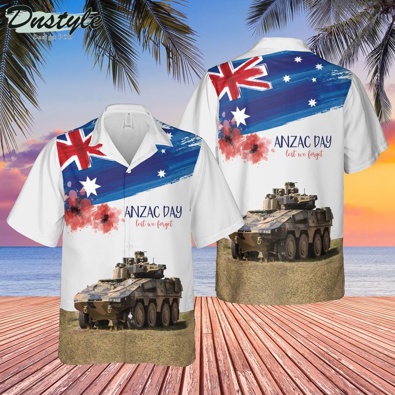 Australian Army Boxer CRV ANZAC Day Flag Hawaiian Shirt