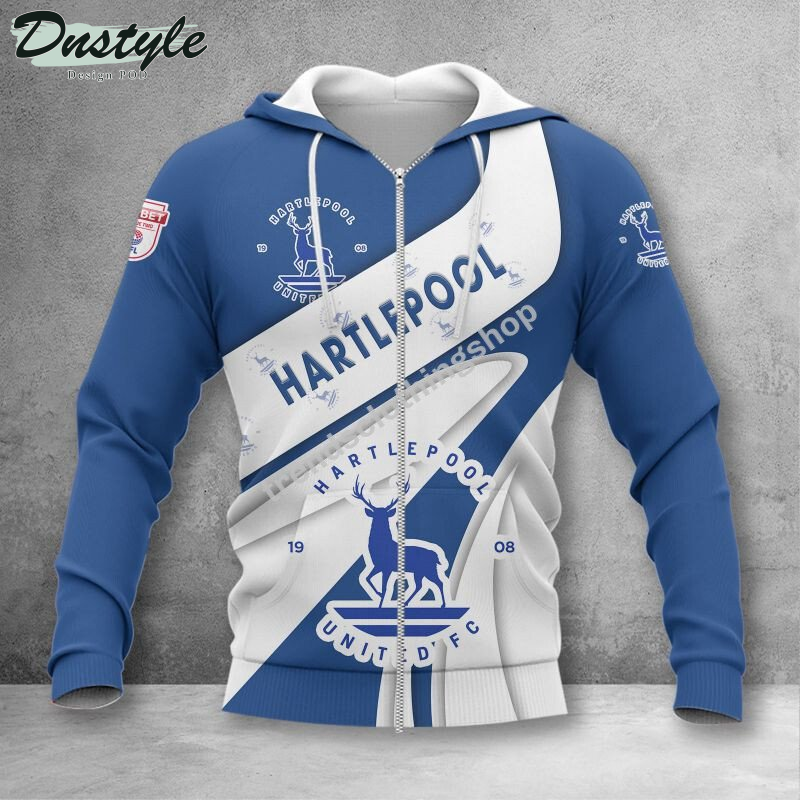 Hartlepool United 3d all over printed hoodie tshirt