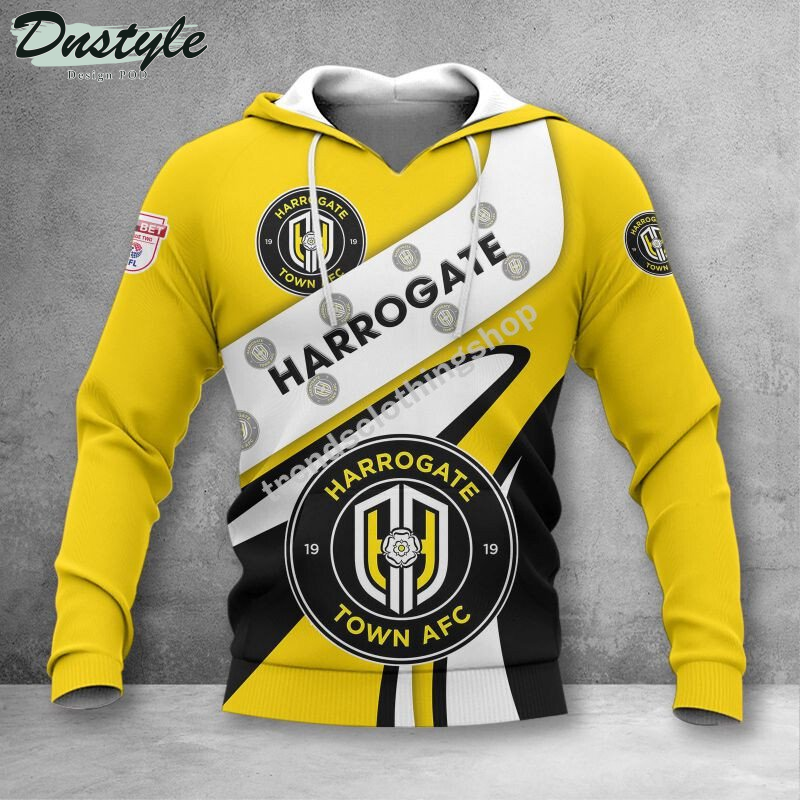 Harrogate Town AFC 3d all over printed hoodie tshirt