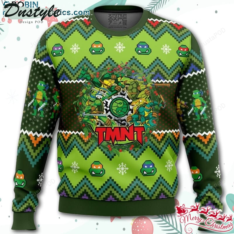Teenage Mutant Ninja Turtles Ugly Christmas Wool Sweater