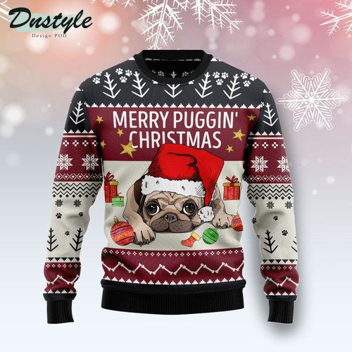 Merry Puggin Christmas Ugly Christmas Sweater