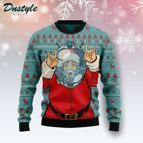 Santa Claus Astronaut Ugly Christmas Sweater