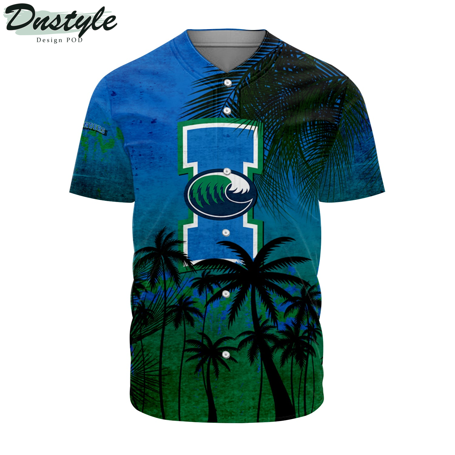 Texas A&M-Corpus Christi Baseball Jersey Coconut Tree Tropical Grunge