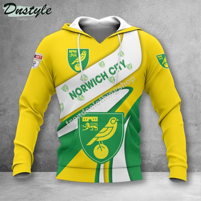 Norwich City 3d all over printed hoodie tshirt