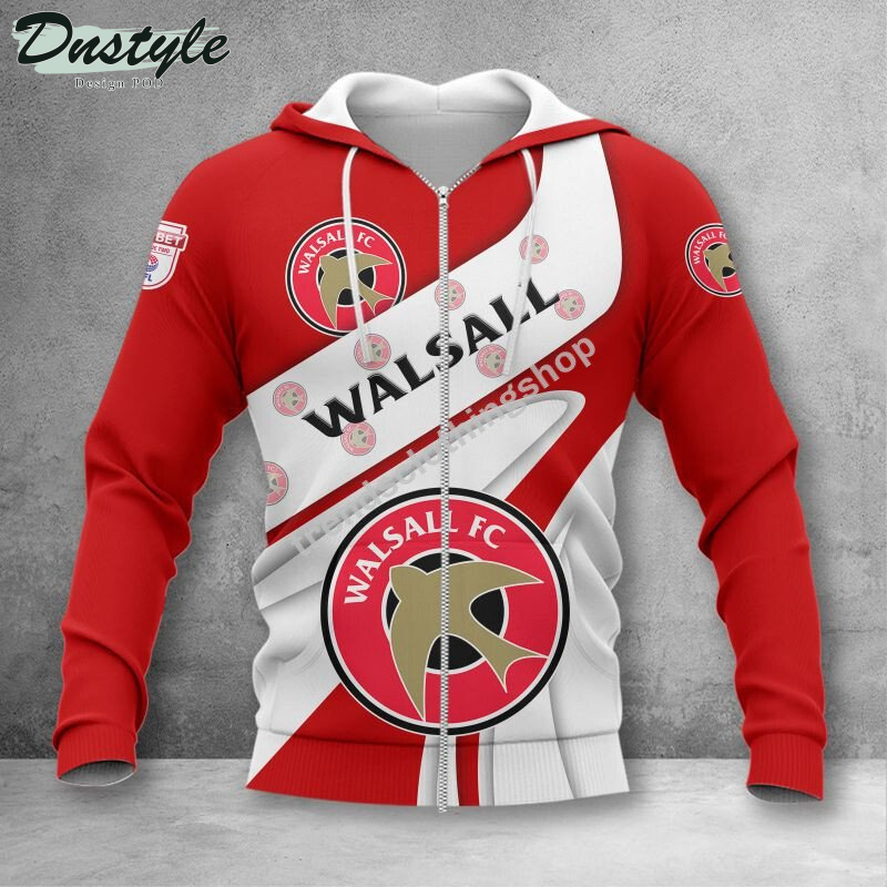 Walsall FC 3d all over printed hoodie tshirt
