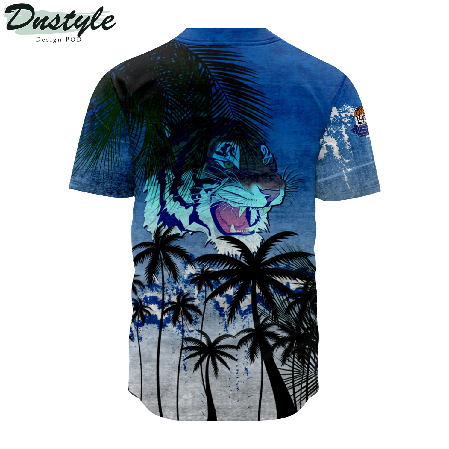 Tennessee State Tigers Baseball Jersey Coconut Tree Tropical Grunge