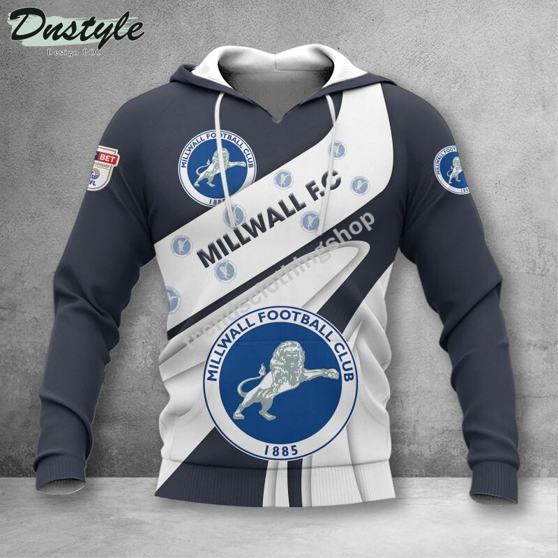 Millwall F.C 3d all over printed hoodie tshirt