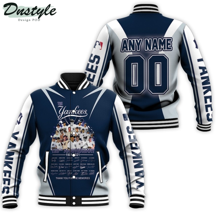 New York Yankees The Yankees 120th Anniversary All Players Signature Custom Number Name Baseball Jacket