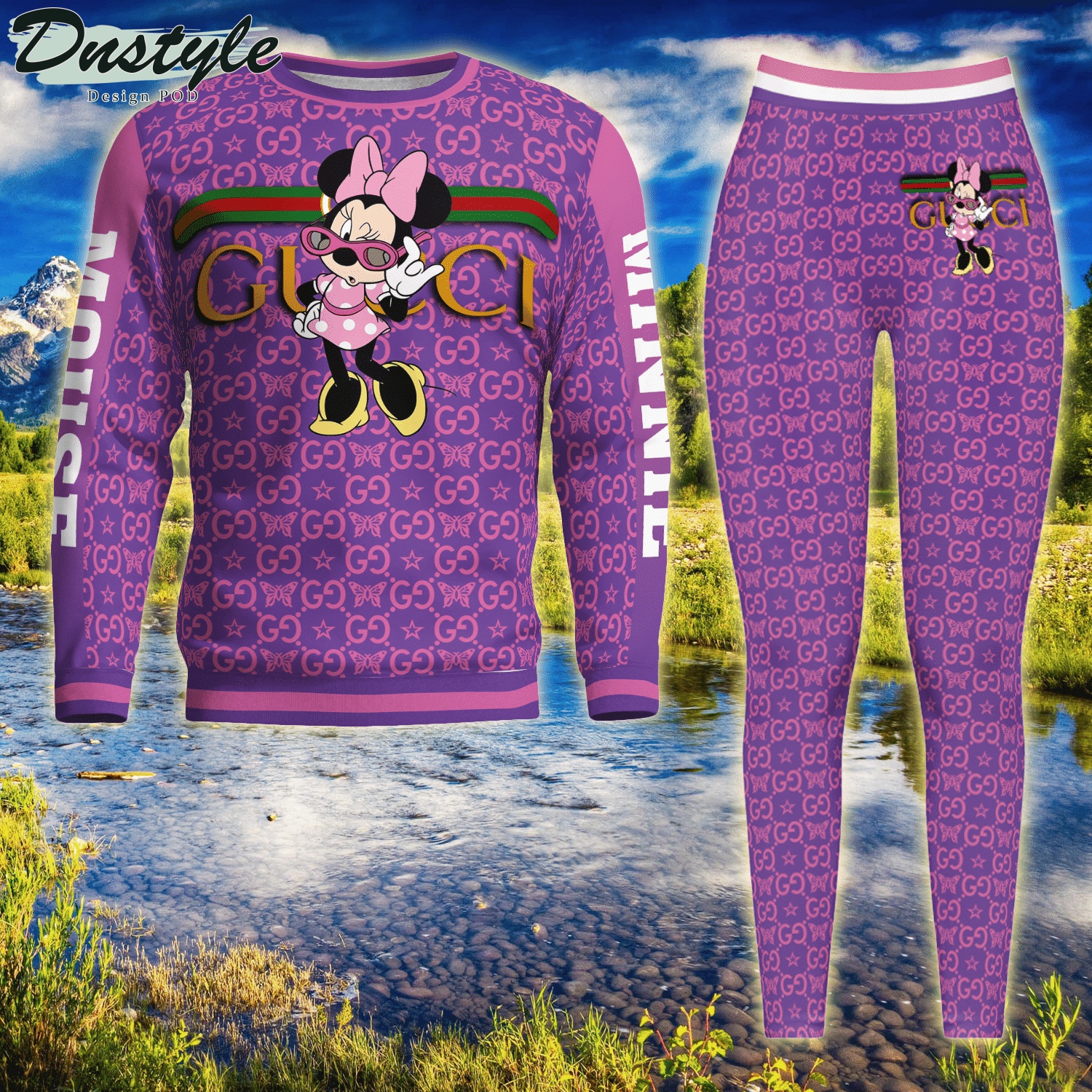 Gucci Mickey Purple ugly sweater and legging