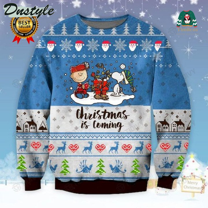 Christmas Is Coming With Peanut Snoopy Charlie Brown Ugly Christmas Sweater