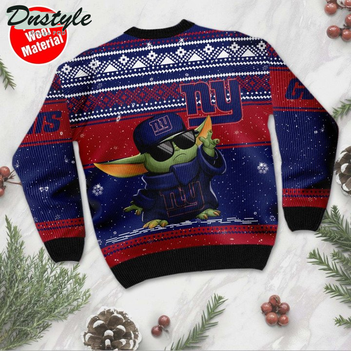 New York Giants Baby Yoda Ugly Sweater