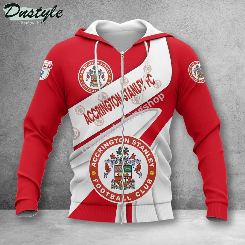 Accrington Stanley 3d all over printed hoodie tshirt