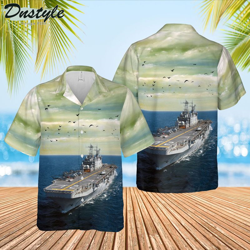 US Navy USS Saipan Hawaiian Shirt