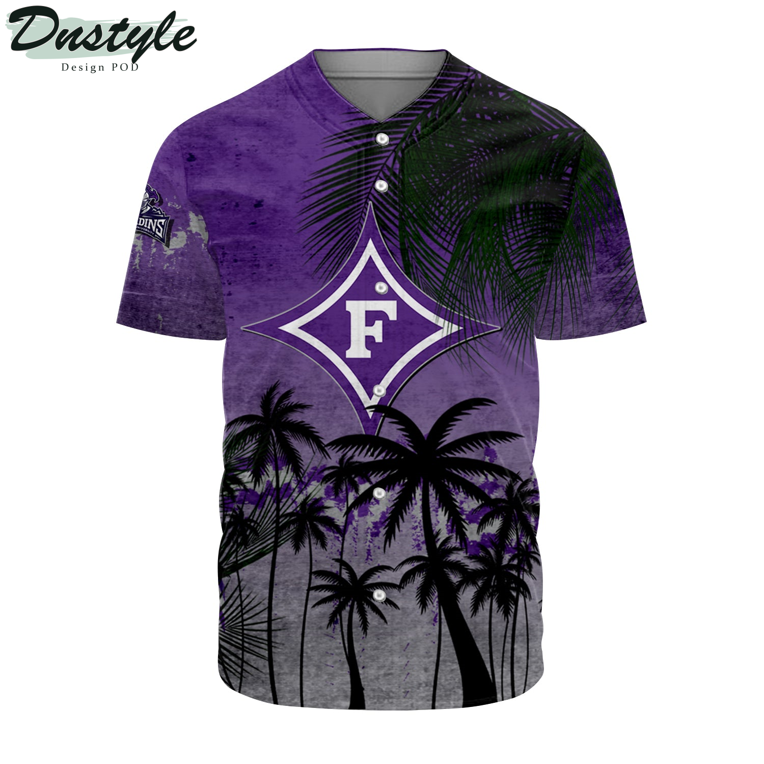 Hartford Hawks Coconut Tree Tropical Grunge Baseball Jersey