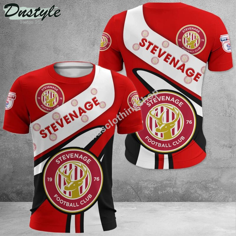 Stevenage Football Club 3d all over printed hoodie tshirt