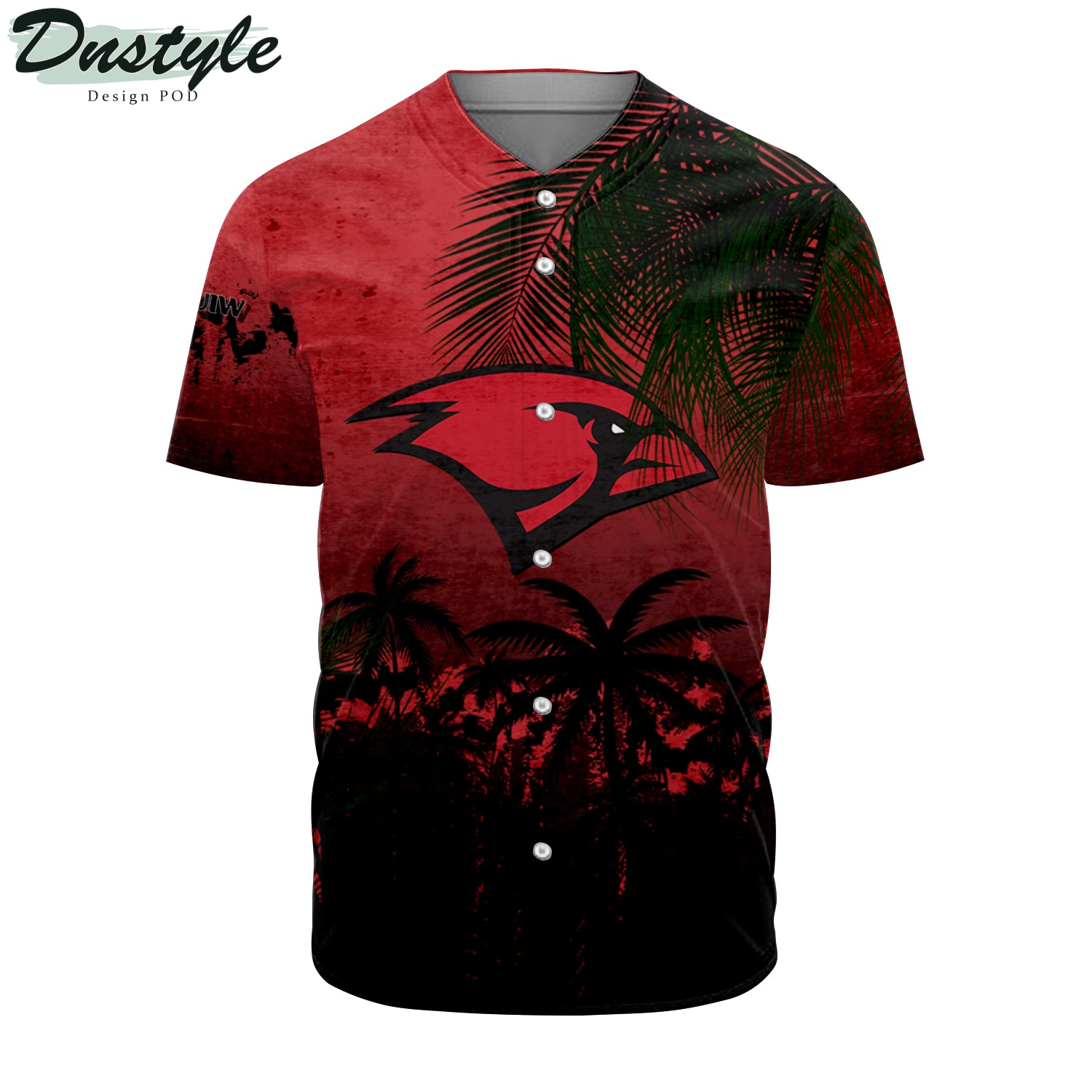 Indiana Hoosiers Coconut Tree Tropical Grunge Baseball Jersey