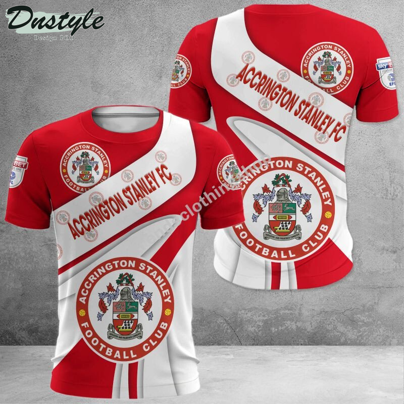 Accrington Stanley 3d all over printed hoodie tshirt