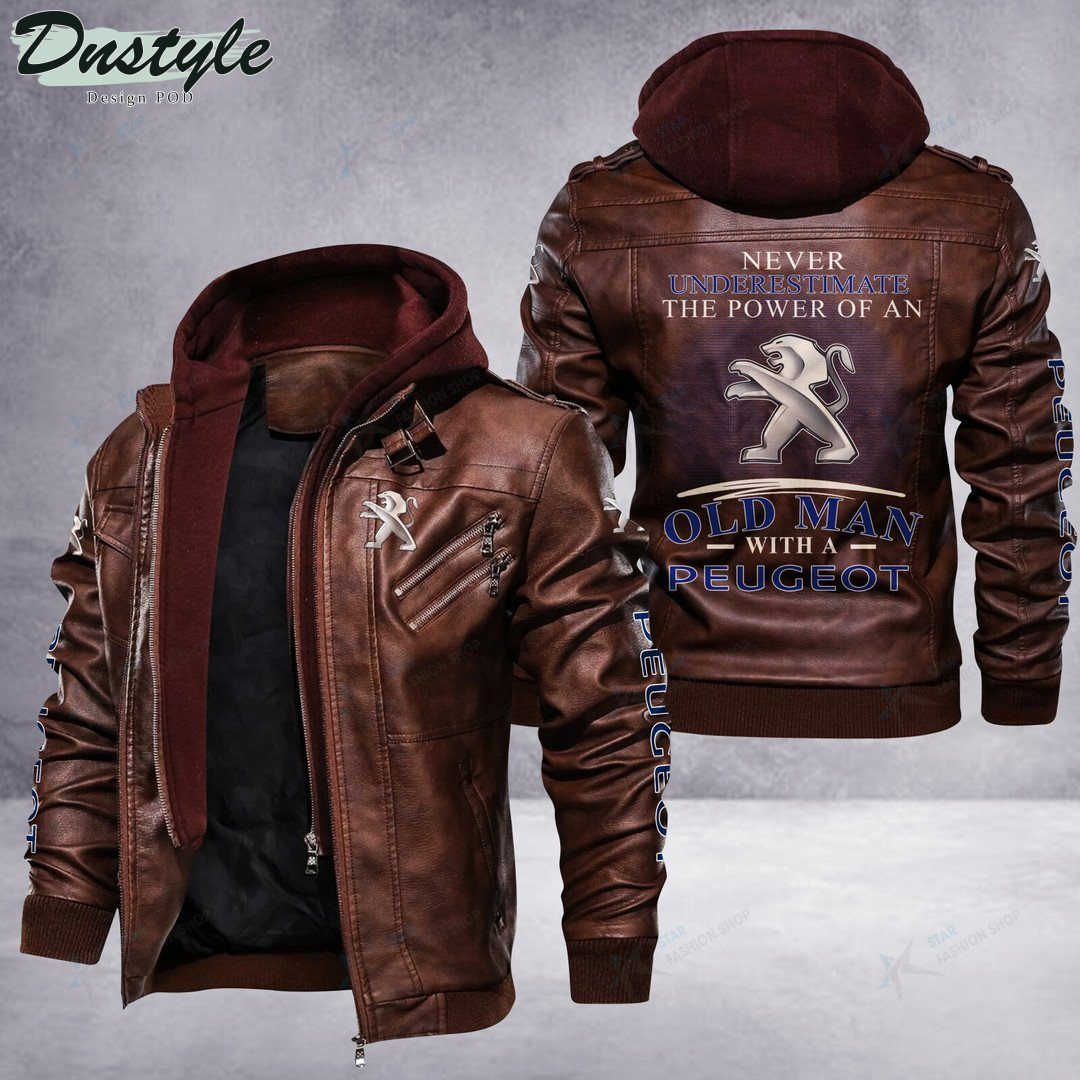 Peugoet never underestimate the power of an old man leather jacket