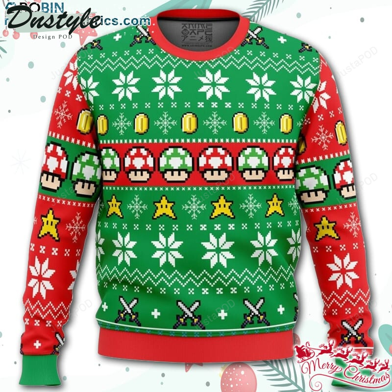 Super Mario Ugly Christmas Wool Sweater